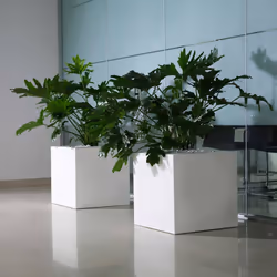 Vaso 50x50 cm in Resina Arkema Iris Vase Antracite - Vista aggiuntiva 3