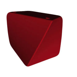 Pouf da Giardino 45x45 cm in Resina Arkema Twisty Pouf Ruby