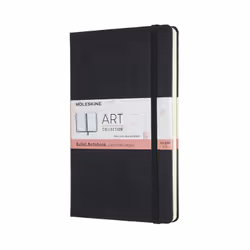 Moleskine 603357, Monocromatico, Nero, 150 fogli, 120 g/m², Carta a griglia puntata, Copertina rigida