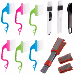 Spazzola Finestre Kit Pulizia Angoli Scanalature Tapparelle Fessure Polvere Un set pratico necessario per la pulizia quotidia ...