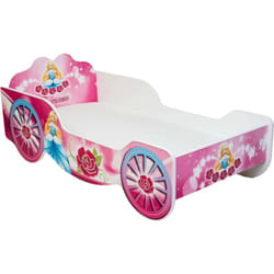 Dmora - Letto per bambini Malvarosa, Lettino per cameretta, Set camera da letto, Struttura porta materasso, 84x165 h49 cm, Rosa