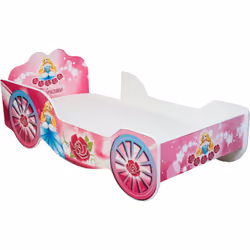 LETTO PER BAMBINI - Lettino per cameretta, Set camera da letto, Struttura porta materasso, 74x153 h44 cm, Rosa. STRUTTURA E U ...