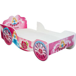 Dmora - Letto per bambini Don, Lettino per cameretta, Set camera da letto, Struttura porta materasso, 74x153 h44 cm, Rosa