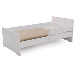 Dmora - Letto per bambini Arborea, Lettino per cameretta, Set camera da letto, Struttura porta materasso, 85x164 h63 cm, Bianco
