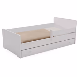 LETTO PER BAMBINI - Lettino per cameretta, Set camera da letto, Struttura porta materasso, 77x144 h56 cm, Bianco. STRUTTURA E ...