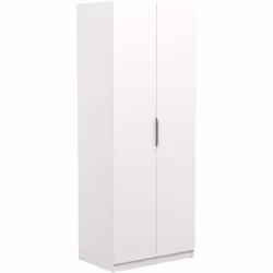 GUARDAROBA 2 ANTE - Mobile camera da letto, Cabina armadio portabiti, Armadio appendiabiti, 79x51 h203 cm, Bianco opaco. STRU ...