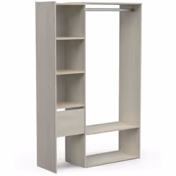 GUARDAROBA GRANDE - Mobile camera da letto, Cabina armadio portabiti, Armadio appendiabiti, 119x40 h183 cm, Rovere.STRUTTURA ...