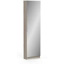 Scarpiera Baucina, Mobile portascarpe, Armadio da ingresso multiuso, Mobiletto per calzature, 50x20 h181 cm, Rovere - Dmora