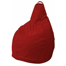 Pouf Aunter, Poltrona multiuso, Poltroncina sacco, Pouf poggiapiedi, Made in Italy, 90x90 h120 cm, Rosso - Dmora