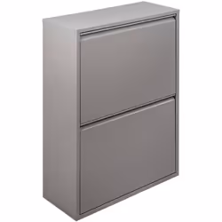 PATTUMIERA - Cestino portarifiuti, Bidone per raccolta differenziata, Mobile per spazzatura, 60x25 h93 cm, Grigio. STRUTTURA ...