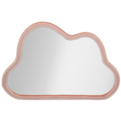 Dmora - Specchio Depero, Specchiera, Articolo d'arredo a muro, Decorazione con specchio, 90x4 h60 cm, Rosa