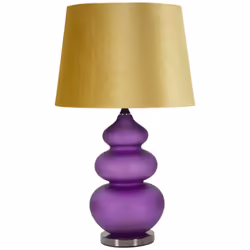 LAMPADA DA TAVOLO - Luce da scrivania , Luminaria da ufficio, Lampada da lavoro, 40x40 h70 cm, Viola e Giallo. STRUTTURA E UT ...
