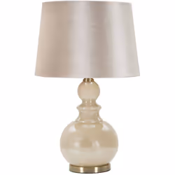 LAMPADA DA TAVOLO - Luce da scrivania , Luminaria da ufficio, Lampada da lavoro, 38x38 h61 cm, Bianco perla. STRUTTURA E UTIL ...