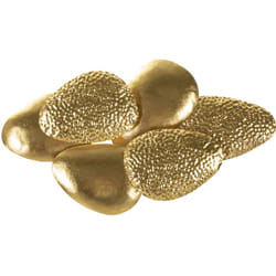 Dmora - Lampada da parete Eraclea, Luminaria da parete, Luce a muro, Faretto a muro, 44x11 h28 cm, Oro