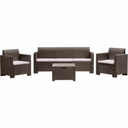 SET SALOTTO DA ESTERNO - Salottino outdoor, Set da balcone o giardino, Composizione soggiorno per esterni, Made in Italy, Tor ...