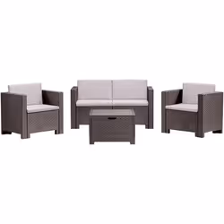 SET SALOTTO DA ESTERNO - Salottino outdoor, Set da balcone o giardino, Composizione soggiorno per esterni, Made in Italy, Mar ...