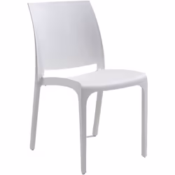 SEDIA DA ESTERNO - Seggiola da giardino, Seduta outdoor multiuso, Panchina da giardino, Made in Italy, 54x46 h80 cm, Bianco. ...