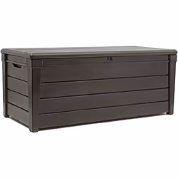 CASSAPANCA OUTDOOR - Baule da giardino, Contenitore da esterno, Panchina contenitore da esterno, 145x70 h60 cm, Marrone. STRU ...
