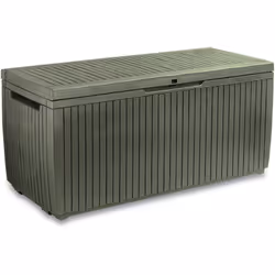 CASSAPANCA OUTDOOR - Baule da giardino, Contenitore da esterno, Panchina contenitore da esterno, 123x54 h57 cm, Verde. STRUTT ...