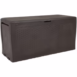 CASSAPANCA OUTDOOR - Baule da giardino, Contenitore da esterno, Panchina contenitore da esterno, 116x45 h57 cm, Marrone. STRU ...