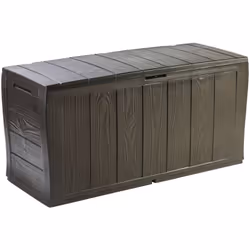 CASSAPANCA OUTDOOR - Baule da giardino, Contenitore da esterno, Panchina contenitore da esterno, 117x45 h58 cm, Marrone. STRU ...