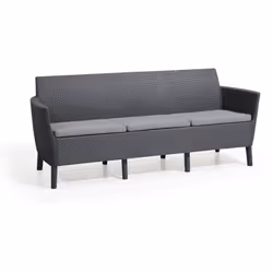 DIVANO DA ESTERNO - Sofà da giardino, Divanetto outdoor, Divano per terrazzo, 187x67 h76 cm, Antracite. STRUTTURA E UTILIZZO ...