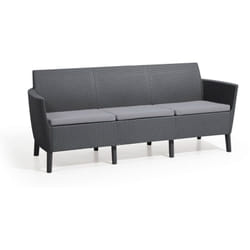 Divano da esterno Winnipeg, Sofà da giardino, Divanetto outdoor, Divano per terrazzo, 187x67 h76 cm, Antracite - Dmora
