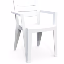 SET DI 6 SEDIE DA ESTERNO - Seggiola da giardino, Seduta outdoor multiuso, Panchina da giardino, 62x59 h79 cm, Bianco. STRUTT ...