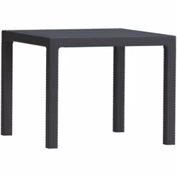 TAVOLO DA ESTERNO - Base per picnic, Piano da pranzo da giardino, Banco outdoor multiuso, 95x95 h75 cm, Antracite. STRUTTURA  ...