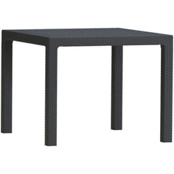 Tavolo da esterno Terrace, Base per picnic, Piano da pranzo da giardino, Banco outdoor multiuso, 95x95 h75 cm, Antracite - Dmora