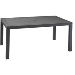 Tavolo da esterno Pickering, Base per picnic, Piano da pranzo da giardino, Banco outdoor multiuso, 95x161 h75 cm, Antracite - Dmora