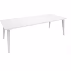 TAVOLO DA ESTERNO - Base per picnic, Piano da pranzo da giardino, Banco outdoor multiuso, 235x98 h74 cm, Bianco. STRUTTURA E ...