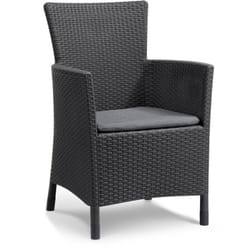Poltrona da esterno Steinbach, Poltroncina da giardino, Seduta outdoor, Poltrona per esterni, 62x60 h89 cm, Antracite - Dmora