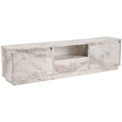 Dmora - Mobile porta TV Morrigan, Credenza da soggiorno, Armadio basso per TV, Base parete attrezzata, 160x30 h42 cm, Marmo