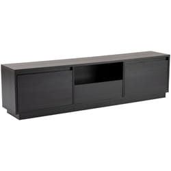 Dmora - Mobile porta tv Morrigan, Credenza da soggiorno, Armadio basso per tv, Base parete attrezzata, 160x30 h42 cm, Nero