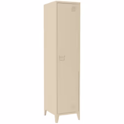 MOBILE COLONNA - Armadio multiuso con 1 anta battente, ripiano e barra appendiabiti, con chiusura a chiave, rialzato da terra ...
