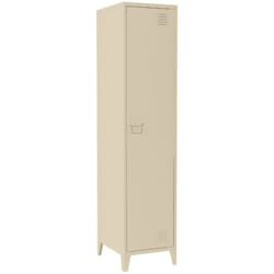 Mobile colonna Soleto, Pensile bagno o cucina, Armadio alto multifunzione, Mobiletto multiuso, 38x38 h180 cm, Panna - Dmora