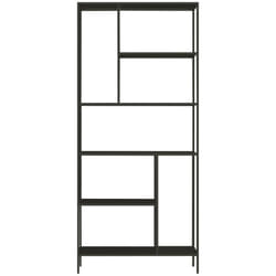 Libreria Cenadi, Scaffale da ufficio, Mobile portalibri, Biblioteca, 80x30 h188 cm, Ardesia - Dmora