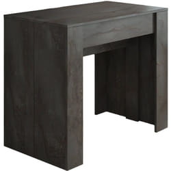 Consolle allungabile Vaelis, trasformabile in tavolo da pranzo, salvaspazio ed estensibile fino a 237 cm, 90-237x76,6x90 cm, Antracite - Dmora
