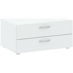 Cassettiera Piatto, Settimino multiuso, Comò camera da letto, Mobile con cassetti, 74x52 h35 cm, Bianco - Dmora