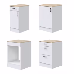 CUCINA COMPLETA - Questa composizione cucina è composta da cinque moduli base e due pensili: mobile 1 anta, mobile per forno, ...