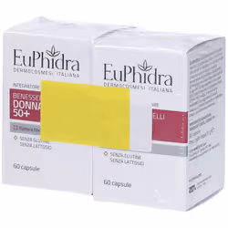Euphidra Benessere Capelli Donna 50+: integratore specifico per capelli femminili over 50, nutre, rinforza, protegge dal temp ...