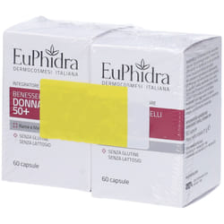 Euphidra Benessere Capelli Donna 50+ Integratore Anticaduta Formato Convenienza Bipacco 120 Capsule
