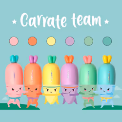Legami Set di 6 Mini Evidenziatori - Carrate Team - Vista aggiuntiva 2