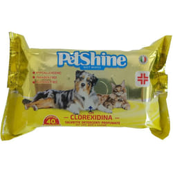 Porrini Salviette igieniche per Cani e Gatti, clorexidina, 40 Pezzi, Cane