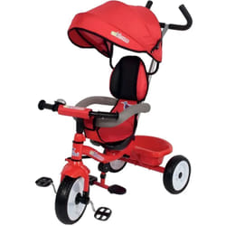 Colibri - Triciclo no Rosso 86x50x98 cm Seggiolino Girevole e Capottina