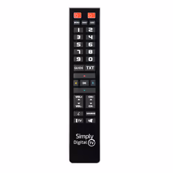 Superior Electronics Simply Digital TV, TV, Pulsanti, Nero, Argento