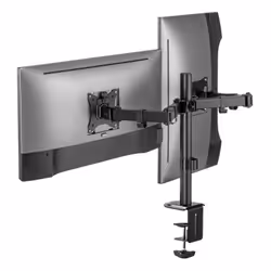 Supporto da tavolo per TV 2 monitor 17" - 32" VESA 75x75 100x100 Leggero e robusto per un carico fino a 9 kg Formato TV 17″-3 ...