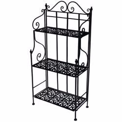 Scaffale metallo jessica nero 3p cm59 x 29 x h118