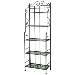 Scaffale metallo nero cm 28 x 60 x h 180